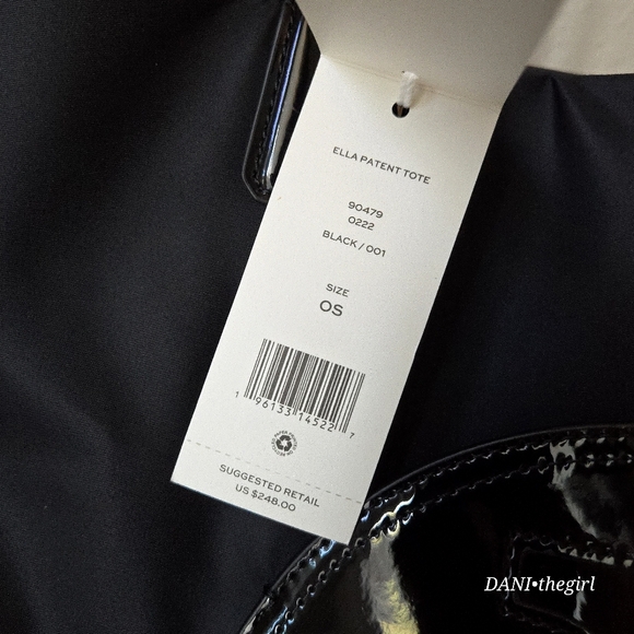 Tory Burch | Ella Patent Tote Large Black - Picture 13 of 16